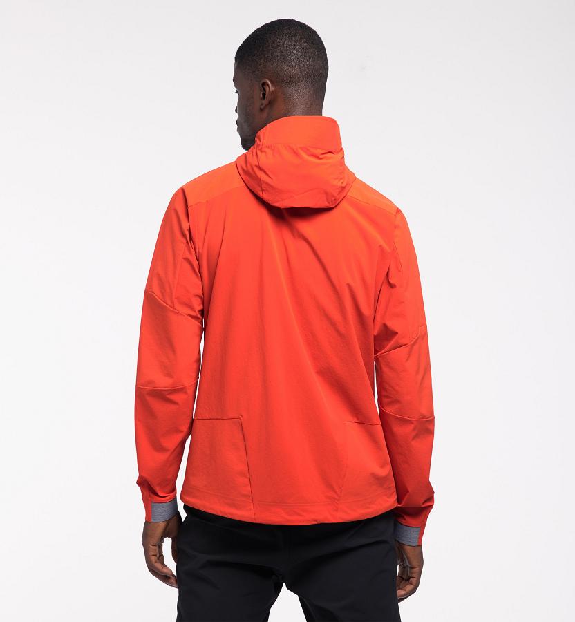 Haglöfs Mens Skarn Hybrid Softshell Jacket Red New Zealand 70435LNQT